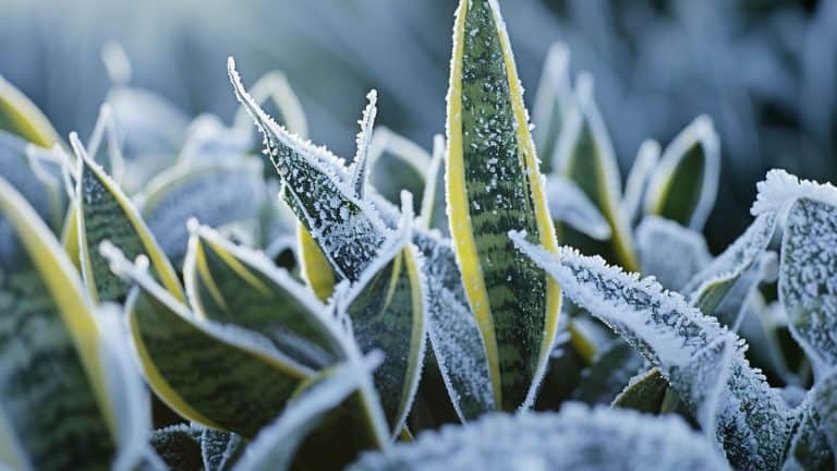 Snake plants leaves under frost, Tips for Snake Plant Recovery after Frost Damage - 1600x90